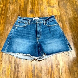 Abercrombie Curve Love denim mom shorts, 29/8